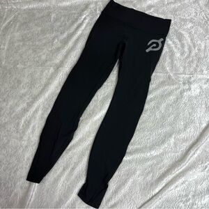 Lululemon Peloton Black mesh luxtreme leggings w/ mesh detail on leg. Size 8